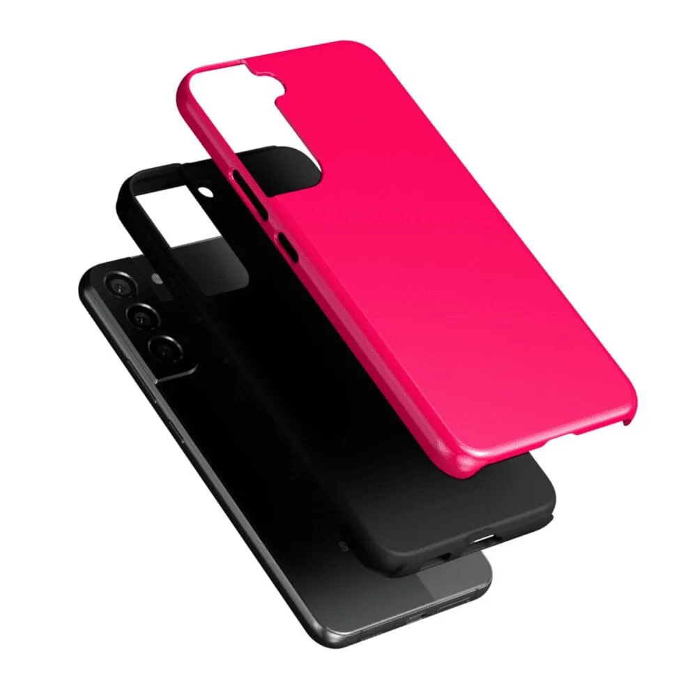 Trendy 2025 Think Pink | Solid Neon Pink Samsung Case  Going Fast!