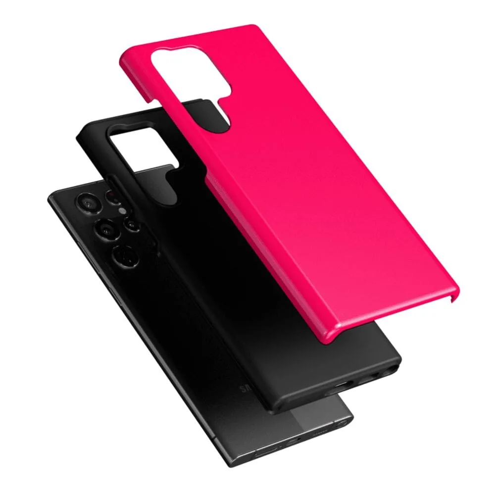 Trendy 2025 Think Pink | Solid Neon Pink Samsung Case  Going Fast!