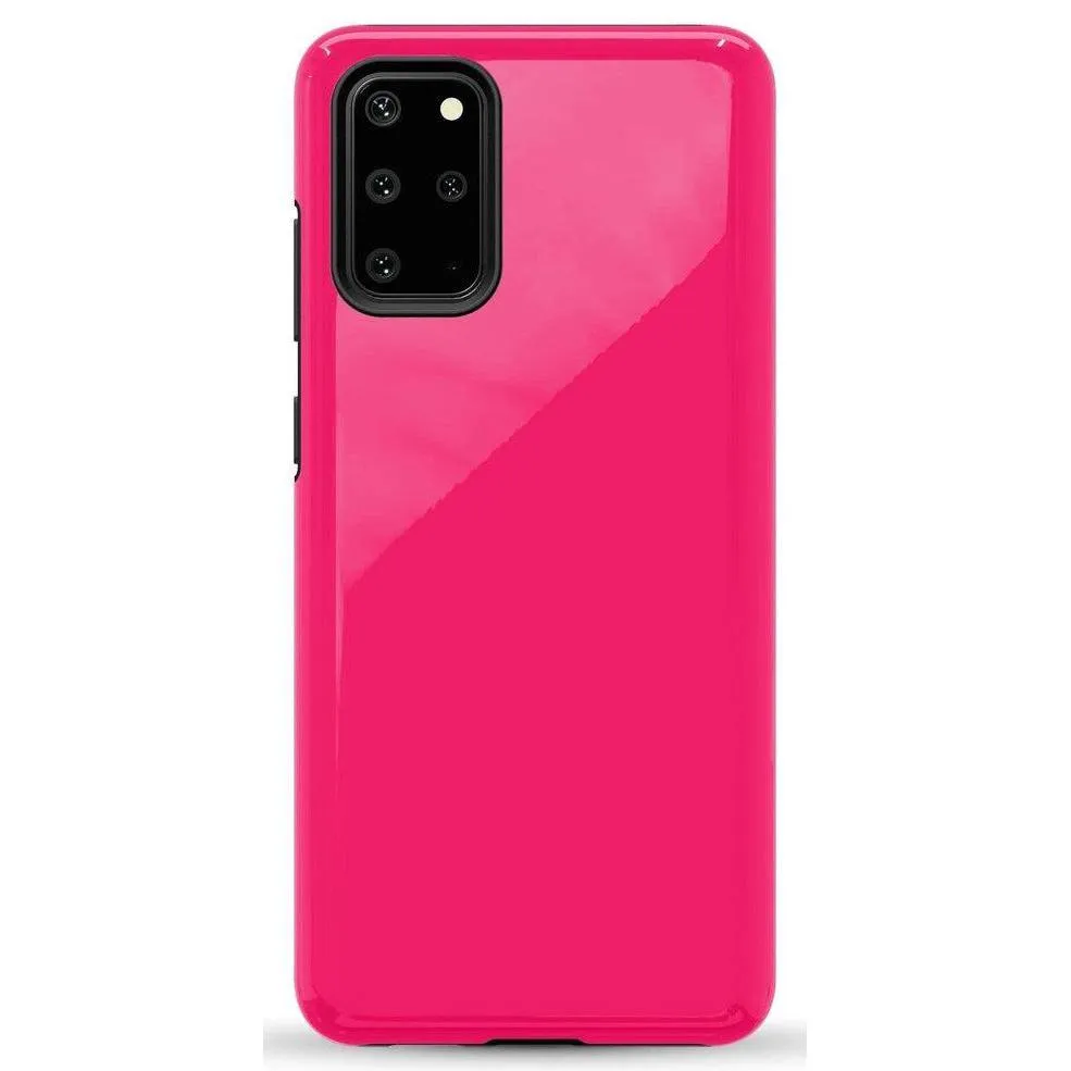 Trendy 2025 Think Pink | Solid Neon Pink Samsung Case  Going Fast!
