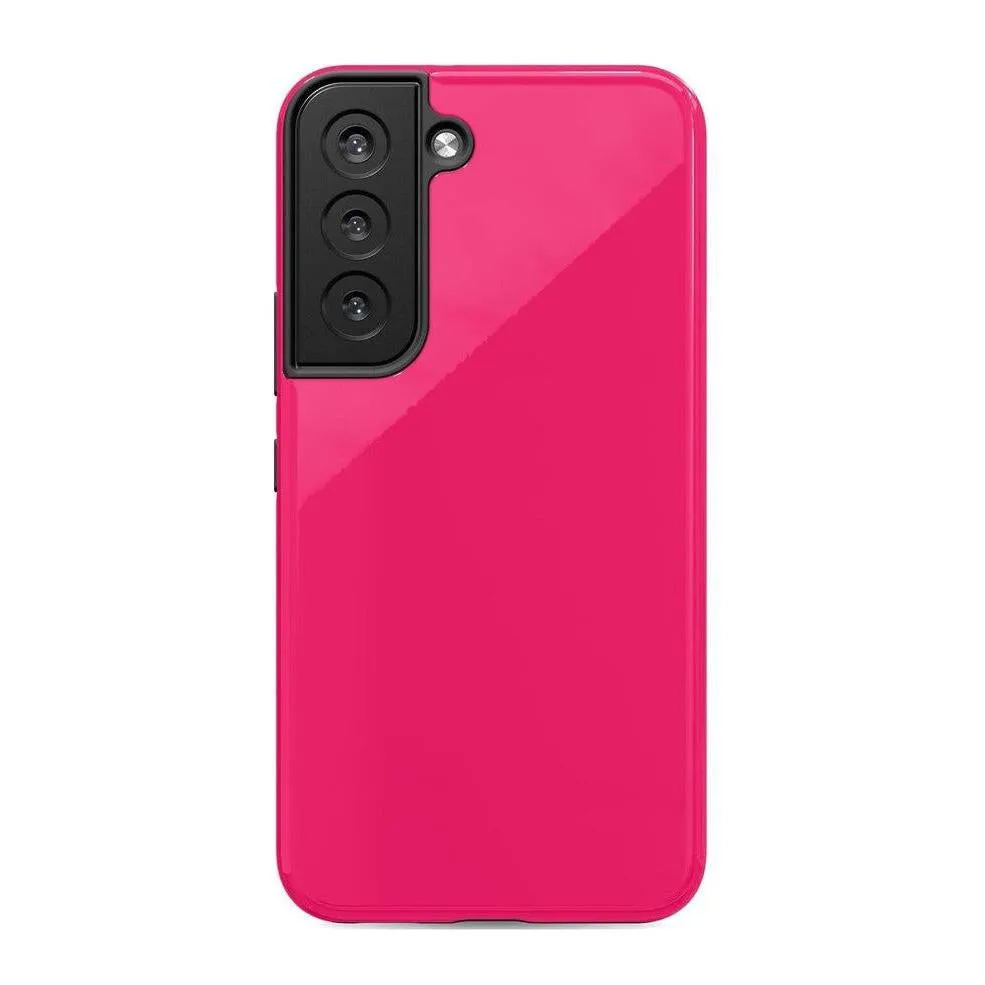Trendy 2025 Think Pink | Solid Neon Pink Samsung Case  Going Fast!