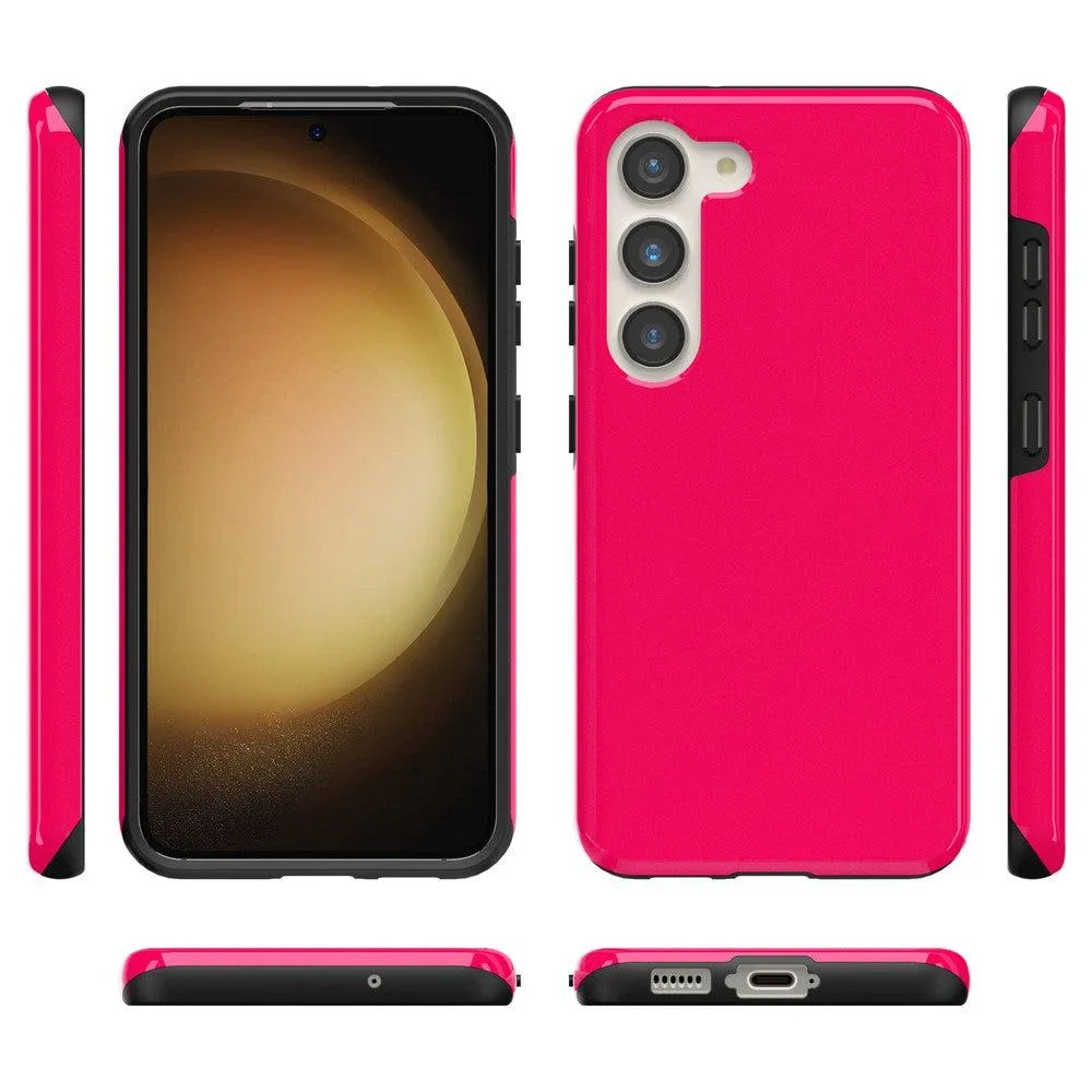 Trendy 2025 Think Pink | Solid Neon Pink Samsung Case  Going Fast!