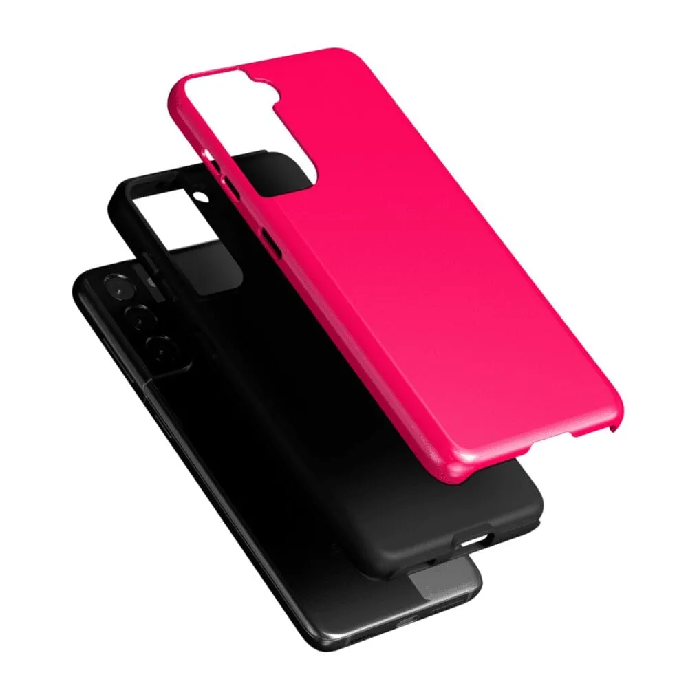 Trendy 2025 Think Pink | Solid Neon Pink Samsung Case  Going Fast!