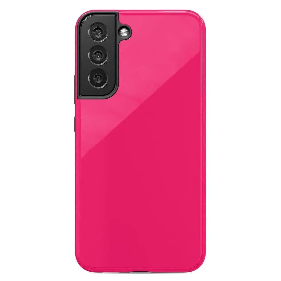 Trendy 2025 Think Pink | Solid Neon Pink Samsung Case  Going Fast!