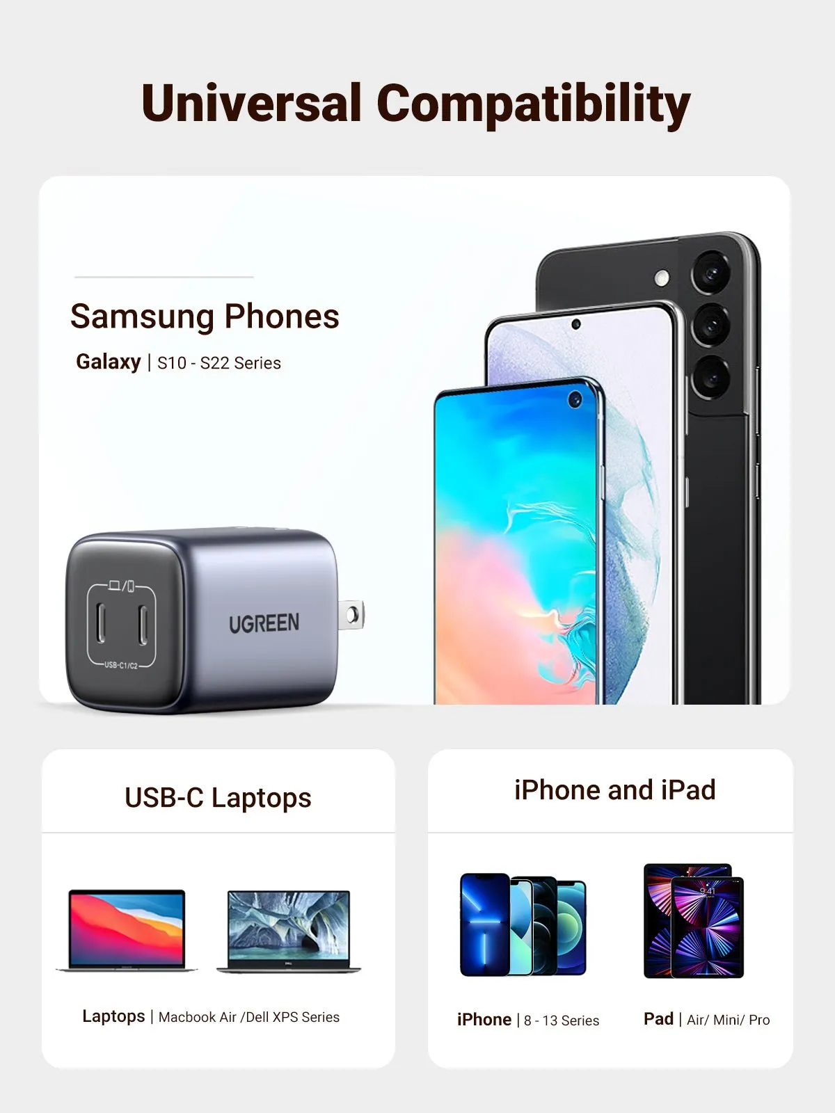 Trendy 2025 UGREEN Nexode 45W USB C GaN iphone Charger-2 Ports Wall Charger  Today Only!