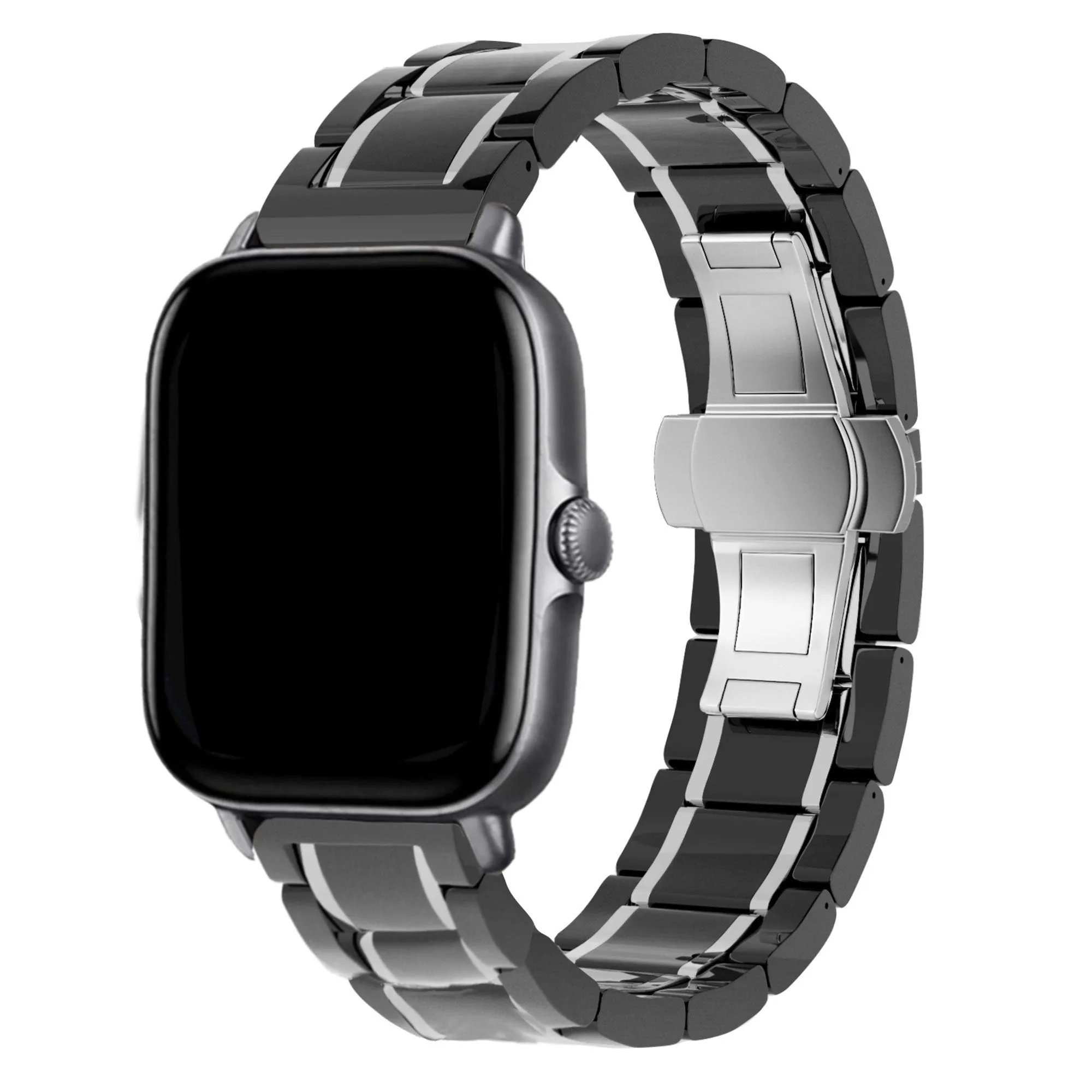 Trendy 2025 Xiaomi Amazfit GTS 2 Ceramic/Steel Strap (Black/Silver)  Last Chance!