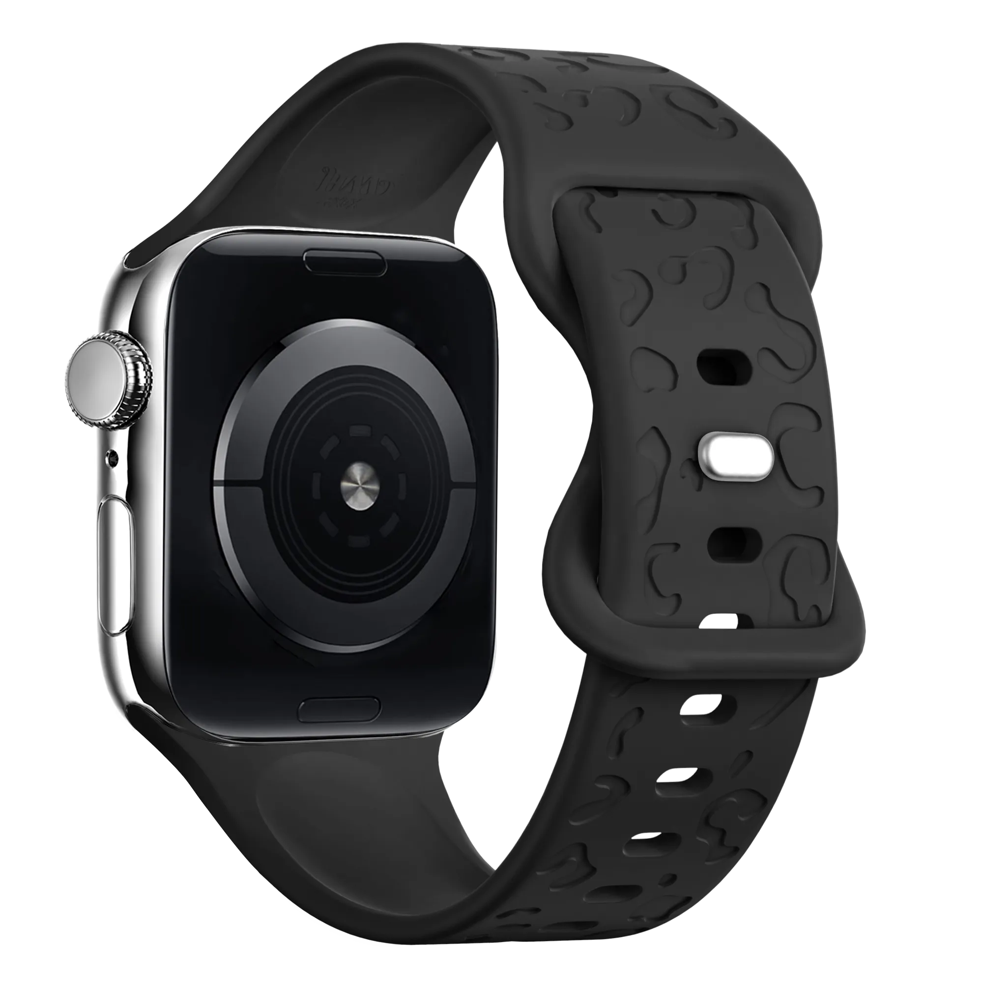 Trendy 2025 xoxo Wildhearts Apple Watch Silicone Strap Leopard Print (Black)  Stylish & Comfortable
