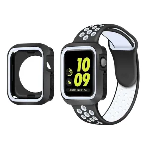VIP Favorite Apple Watch 7 Sport Strap   TPU Case (White/Black)  Limited Stock!