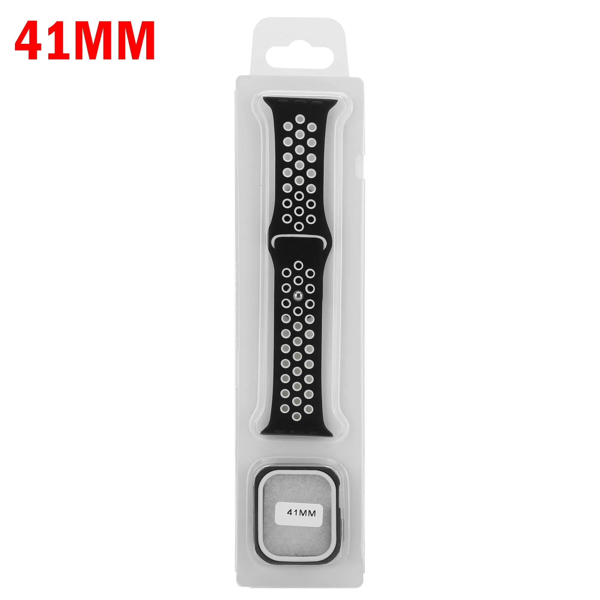 VIP Favorite Apple Watch 7 Sport Strap   TPU Case (White/Black)  Limited Stock!