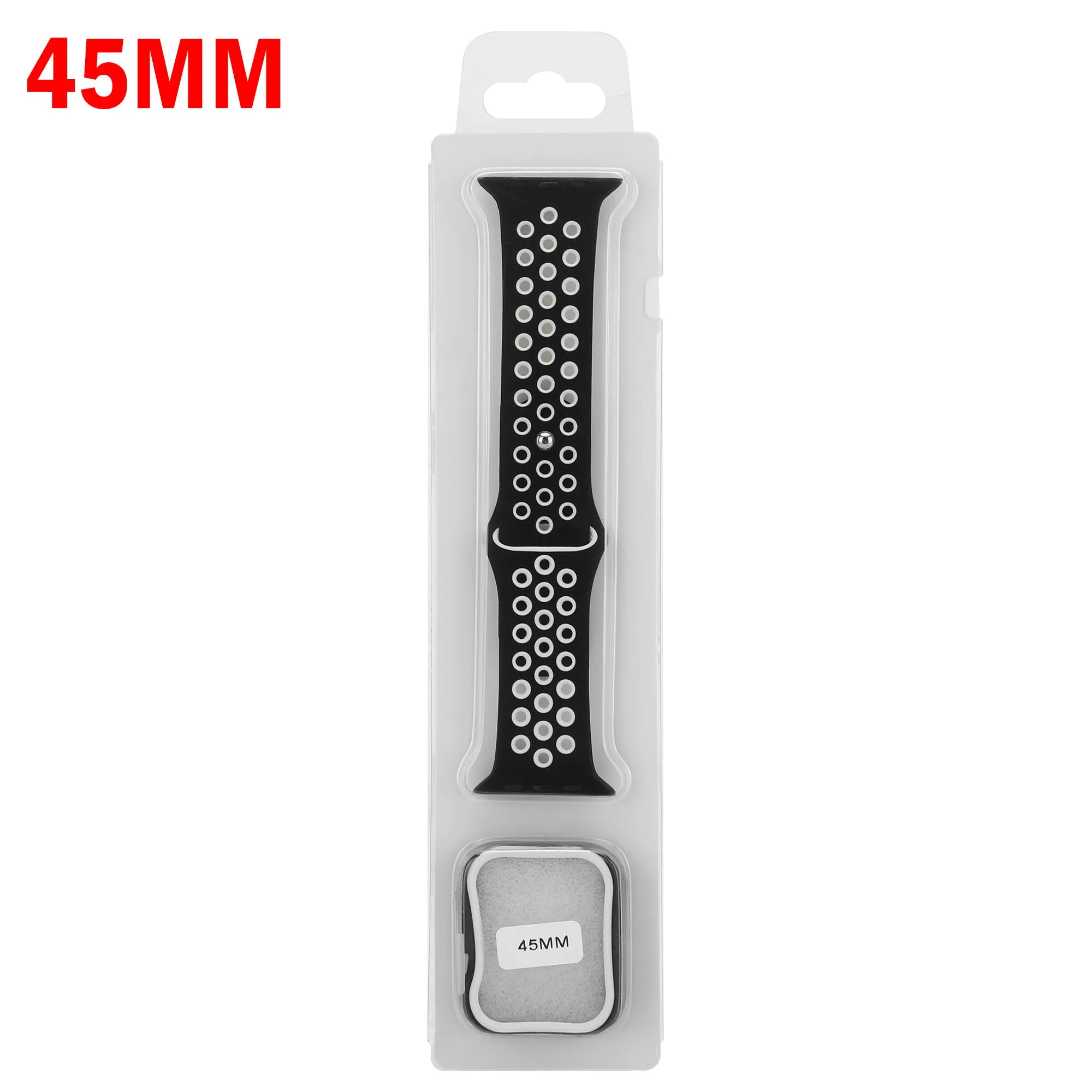 VIP Favorite Apple Watch 7 Sport Strap   TPU Case (White/Black)  Limited Stock!