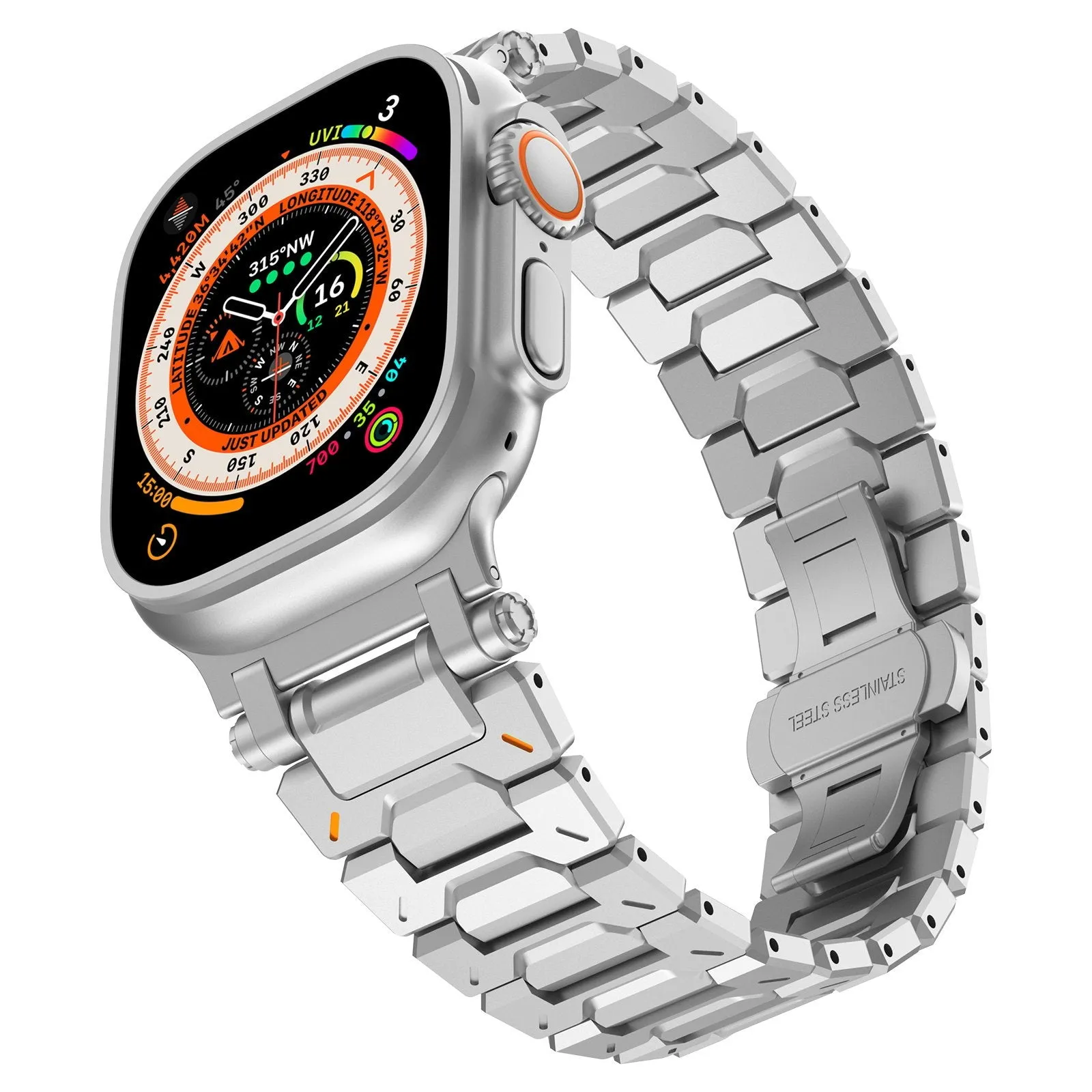 VIP Favorite Apple Watch 'Explorer' Premium Steel Strap (Silver)  Dont Miss Out!