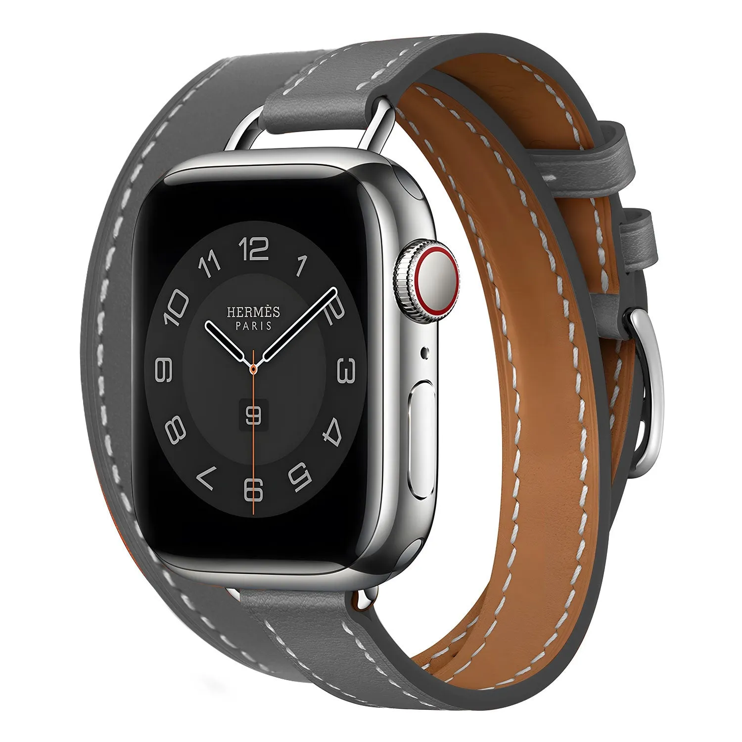 VIP Favorite Apple Watch Leather Double Tour Strap (Grey)  Dont Miss Out!
