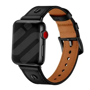 VIP Favorite Apple Watch Leather Strap with Screw (Black)  Last Chance!