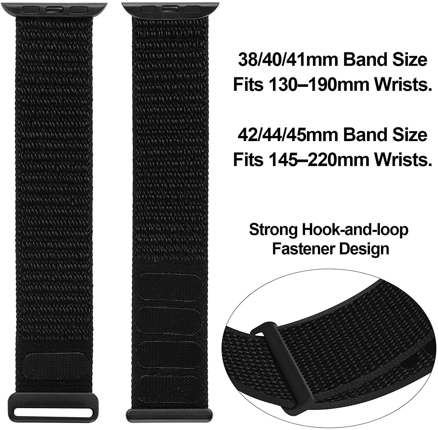 VIP Favorite Apple Watch Nylon Loop Strap (Black)  Today Only!
