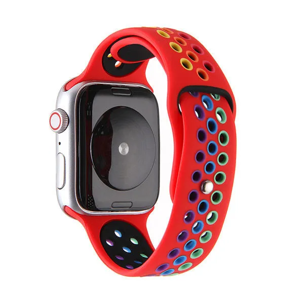 VIP Favorite Apple Watch Sport Strap (Red/Rainbow)  Last Few Pieces!