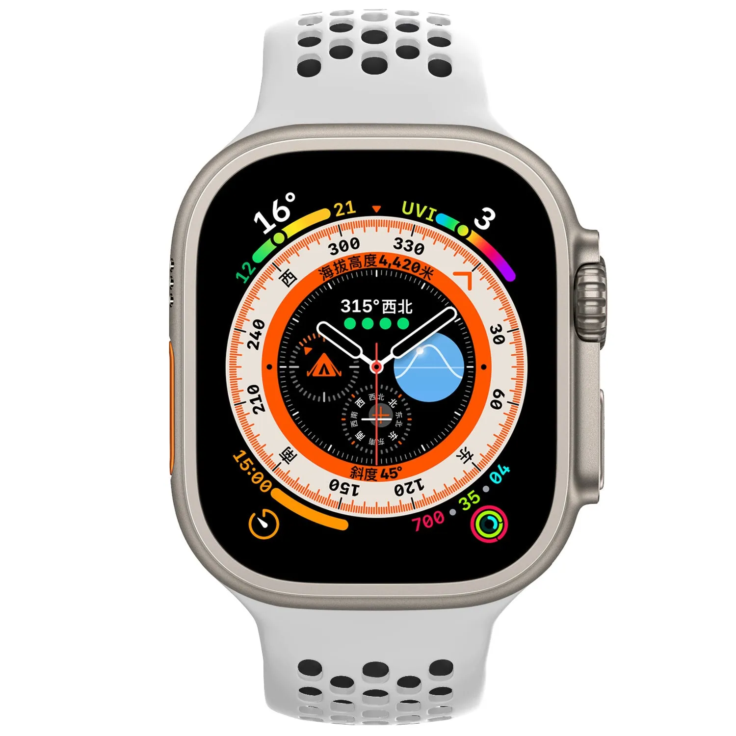 VIP Favorite Apple Watch Sport Strap with Buckle (White/Black)  Stylish & Comfortable