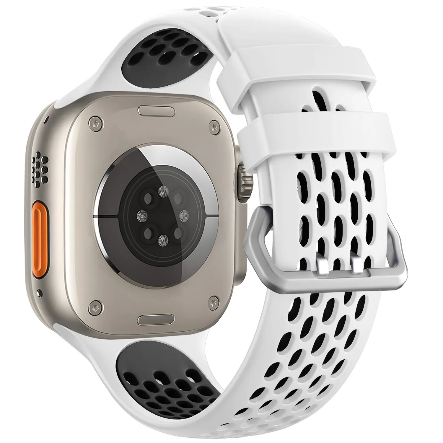 VIP Favorite Apple Watch Sport Strap with Buckle (White/Black)  Stylish & Comfortable