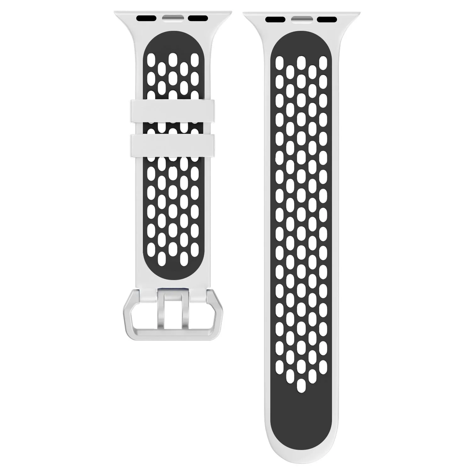 VIP Favorite Apple Watch Sport Strap with Buckle (White/Black)  Stylish & Comfortable