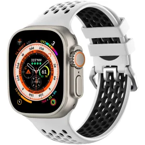 VIP Favorite Apple Watch Sport Strap with Buckle (White/Black)  Stylish & Comfortable