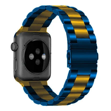 VIP Favorite Apple Watch Steel Strap (Blue/Gold)  Dont Miss Out!