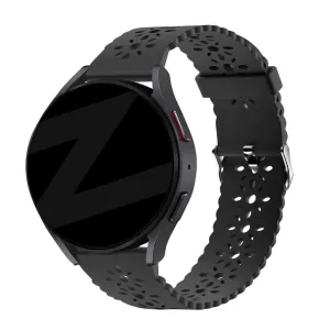 VIP Favorite Bandz Amazfit GTS 4 (Mini) Silicone Strap with Cutouts (Black)  Stylish & Comfortable