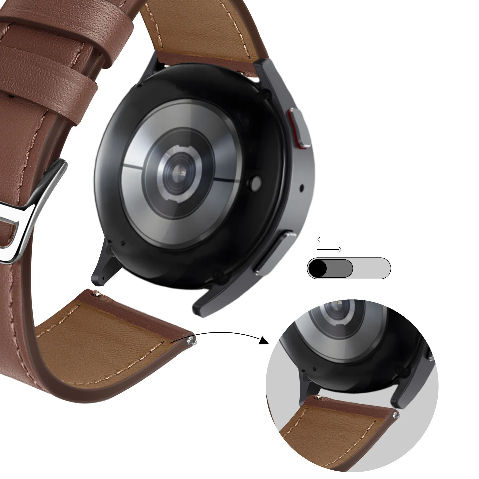 VIP Favorite Bandz Xiaomi Amazfit GTS Leather Strap 'Deluxe' (Brown)  Last Few Pieces!