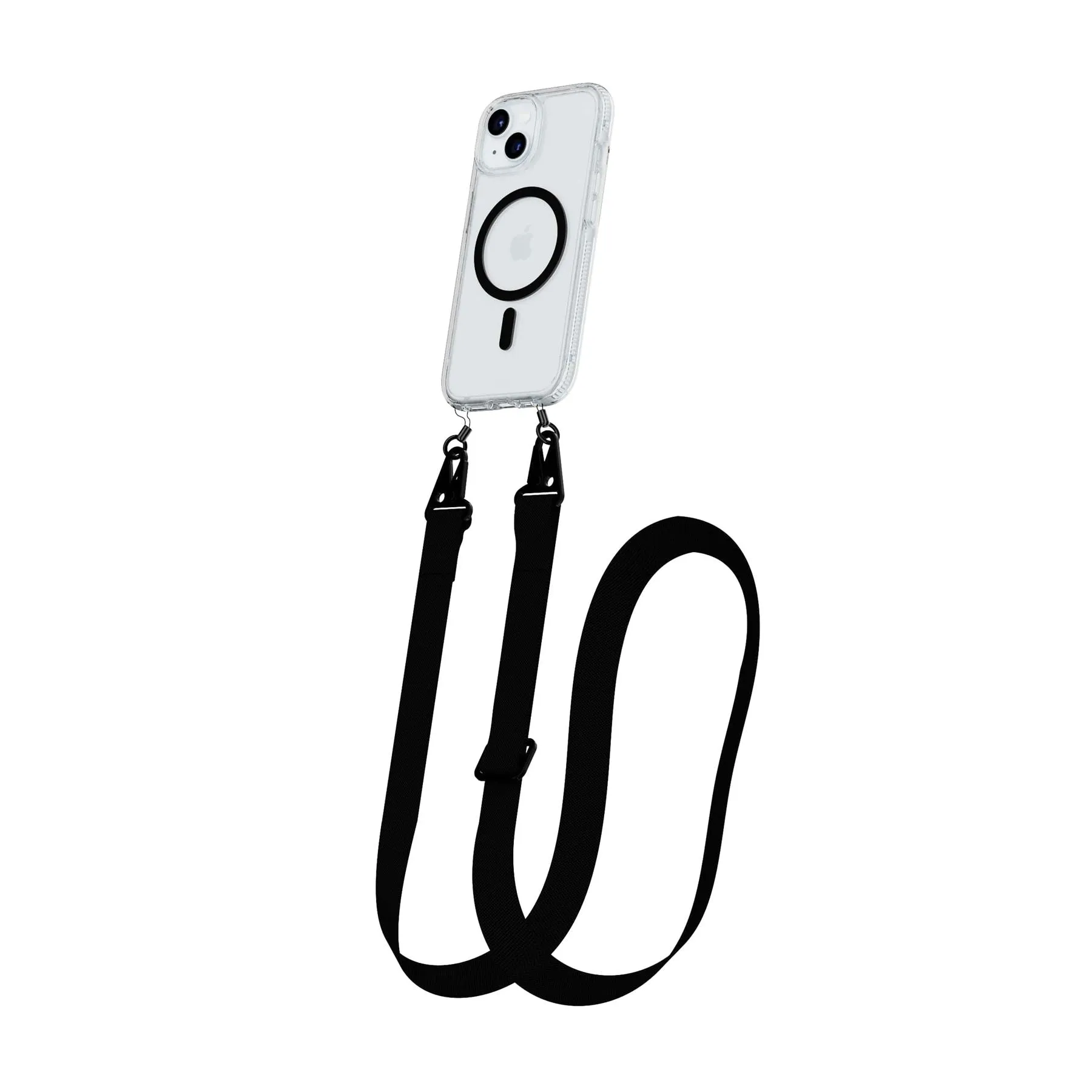 VIP Favorite FlexQuartz - Apple iPhone 16e/15 Case MagSafe Compatible with Cross-Body- Black  Last Chance!