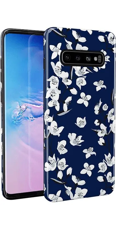 VIP Favorite Floral Forest | Navy Cherry Blossom Floral Samsung Case  Last Few Pieces!