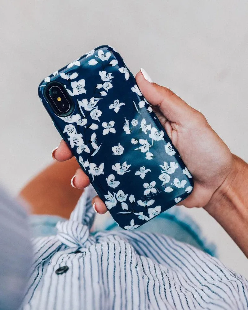VIP Favorite Floral Forest | Navy Cherry Blossom Floral Samsung Case  Last Few Pieces!
