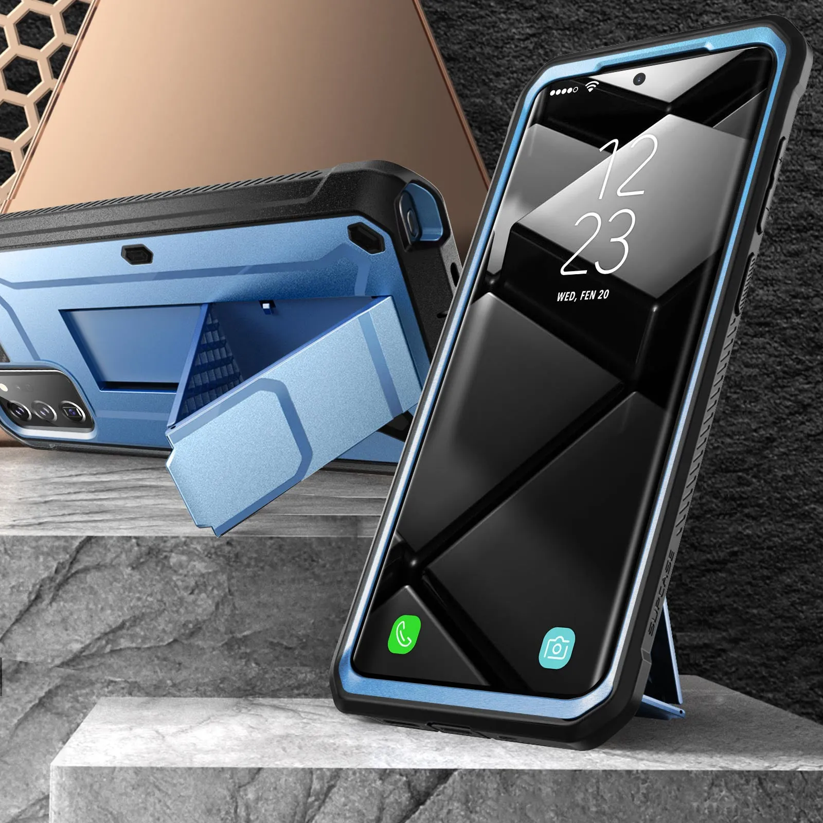 VIP Favorite Galaxy Note20 Ultra Unicorn Beetle PRO Rugged Holster Case-Metallic Blue  Last Chance!