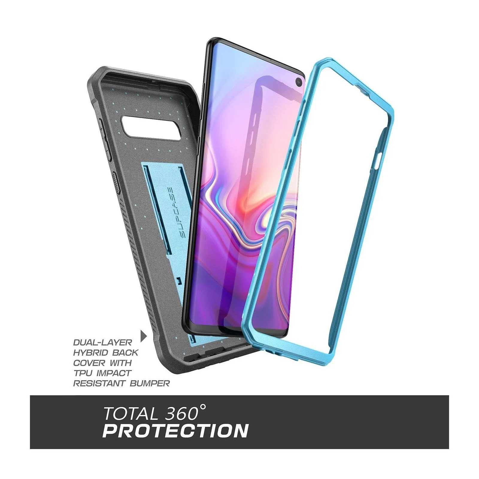 VIP Favorite Galaxy S10 Unicorn Beetle Pro Rugged Holster Case Without Screen Protector-Blue  Stylish & Comfortable