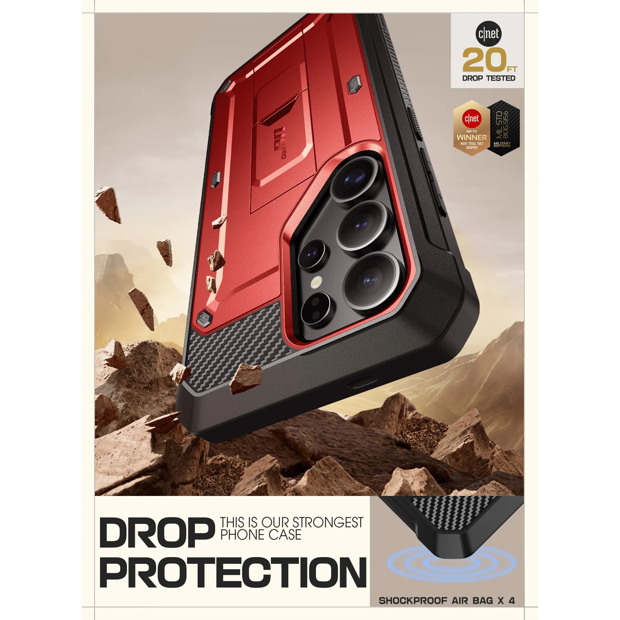VIP Favorite Galaxy S25 Ultra Unicorn Beetle PRO Rugged Case-Metallic Red  Almost Sold Out!