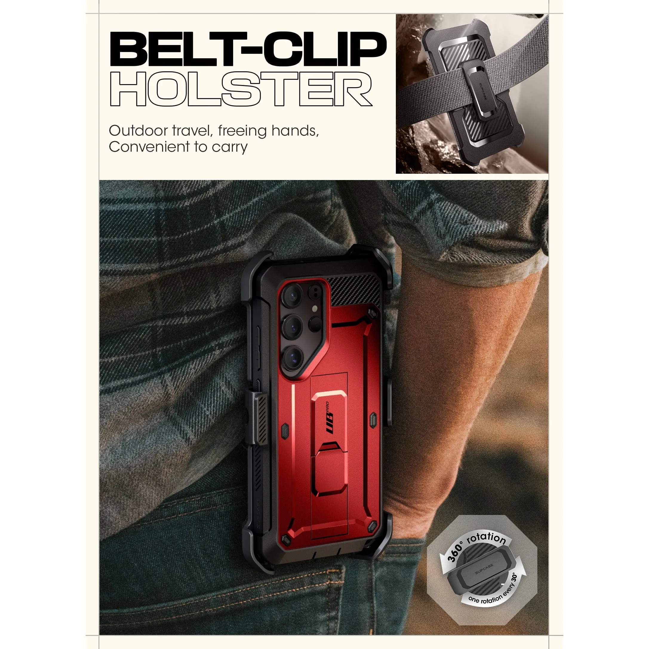 VIP Favorite Galaxy S25 Ultra Unicorn Beetle PRO Rugged Case-Metallic Red  Almost Sold Out!