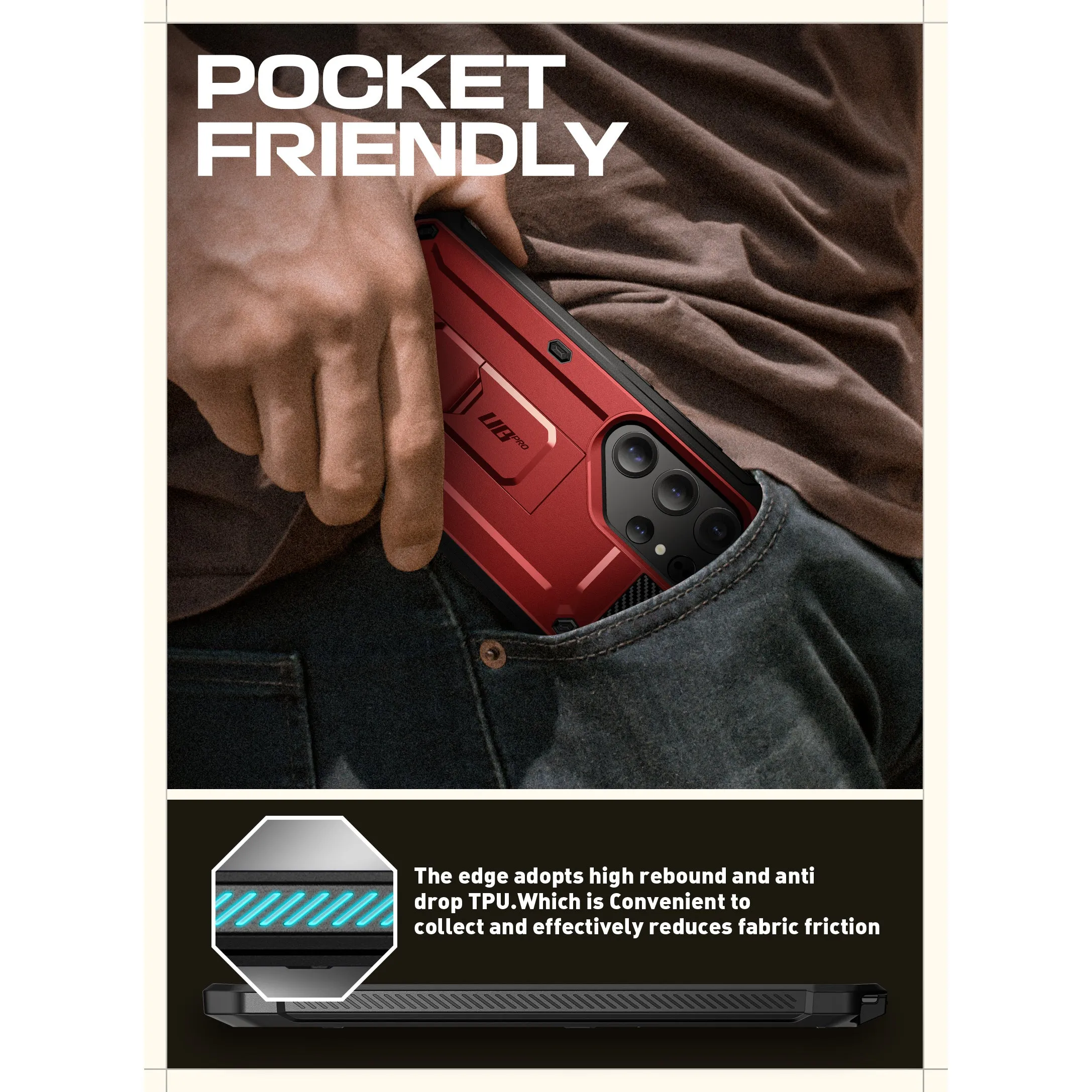VIP Favorite Galaxy S25 Ultra Unicorn Beetle PRO Rugged Case-Metallic Red  Almost Sold Out!