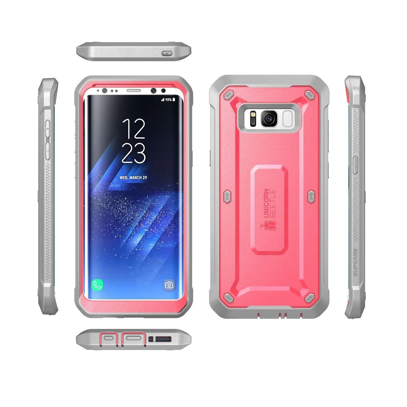 VIP Favorite Galaxy S8 Plus Unicorn Beetle Pro Full Body Holster Case with Screen Protector-Pink  Almost Sold Out!