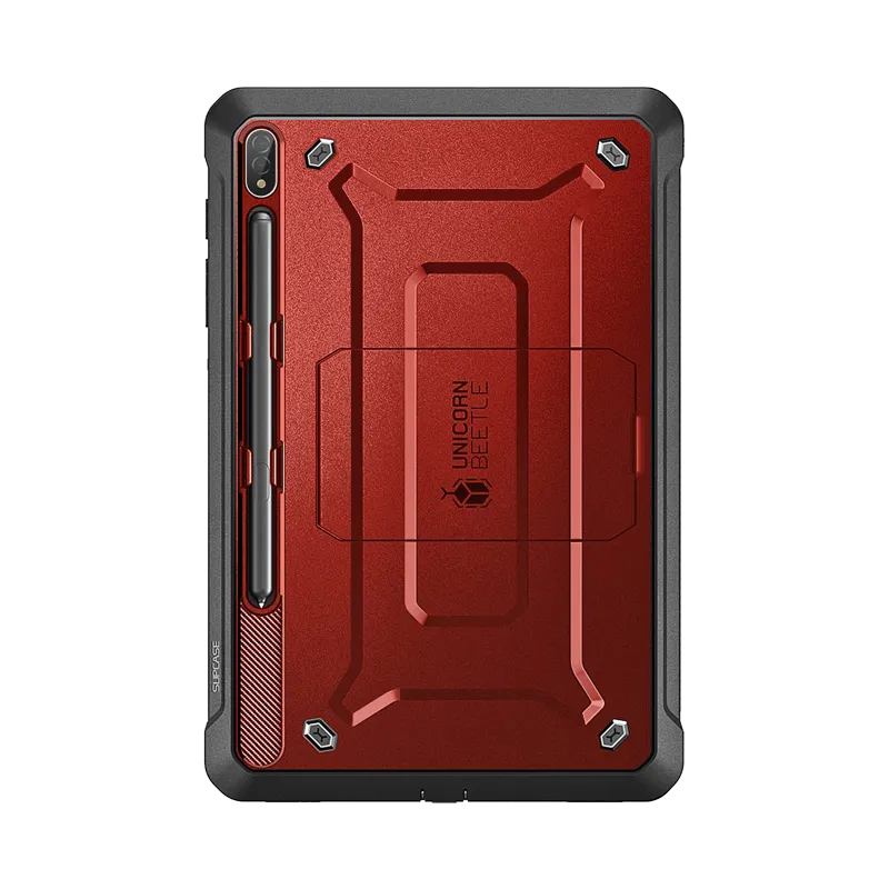 VIP Favorite Galaxy Tab S8 Ultra (2022) Unicorn Beetle Pro Rugged Case-Metallic Red  Limited Availability!