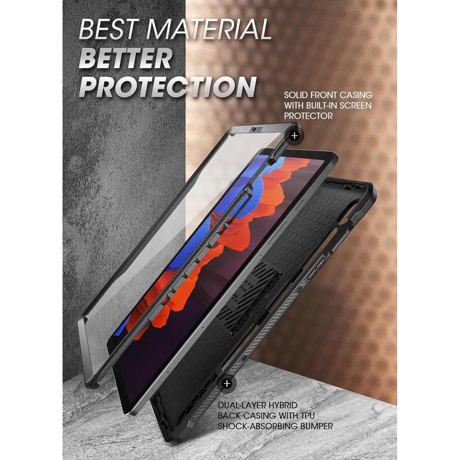 VIP Favorite Galaxy Tab S9 FE 10.9 inch (2023) Unicorn Beetle Pro Rugged Tablet Case-Black  Stylish & Comfortable