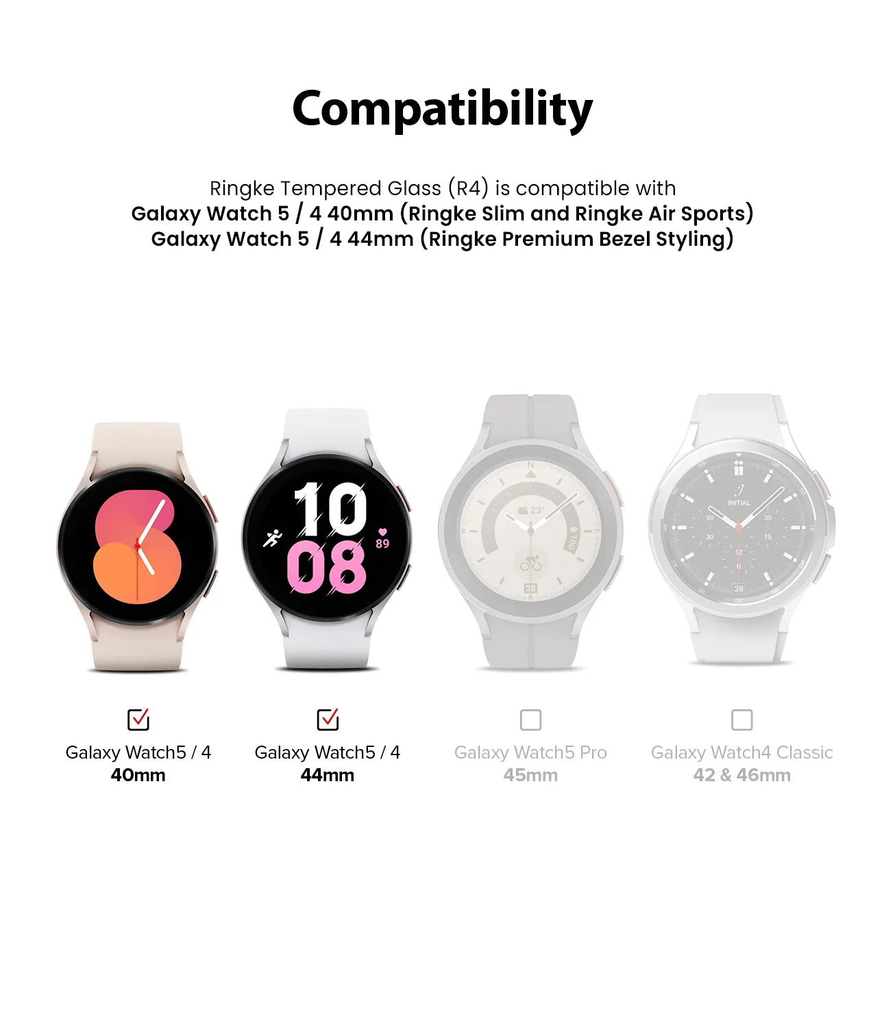 VIP Favorite Galaxy Watch 5 / 4 Screen Protector | Glass - R4  Going Fast!