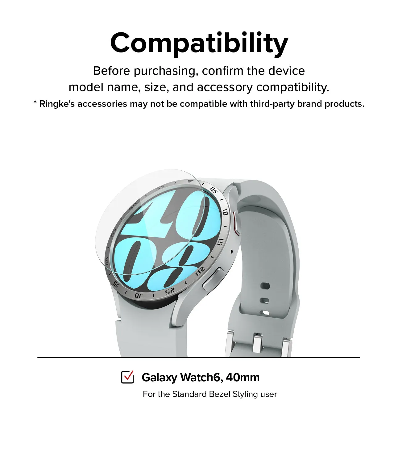 VIP Favorite Galaxy Watch 6 40mm Screen Protector for Bezel Styling | Glass - R3  Almost Gone!