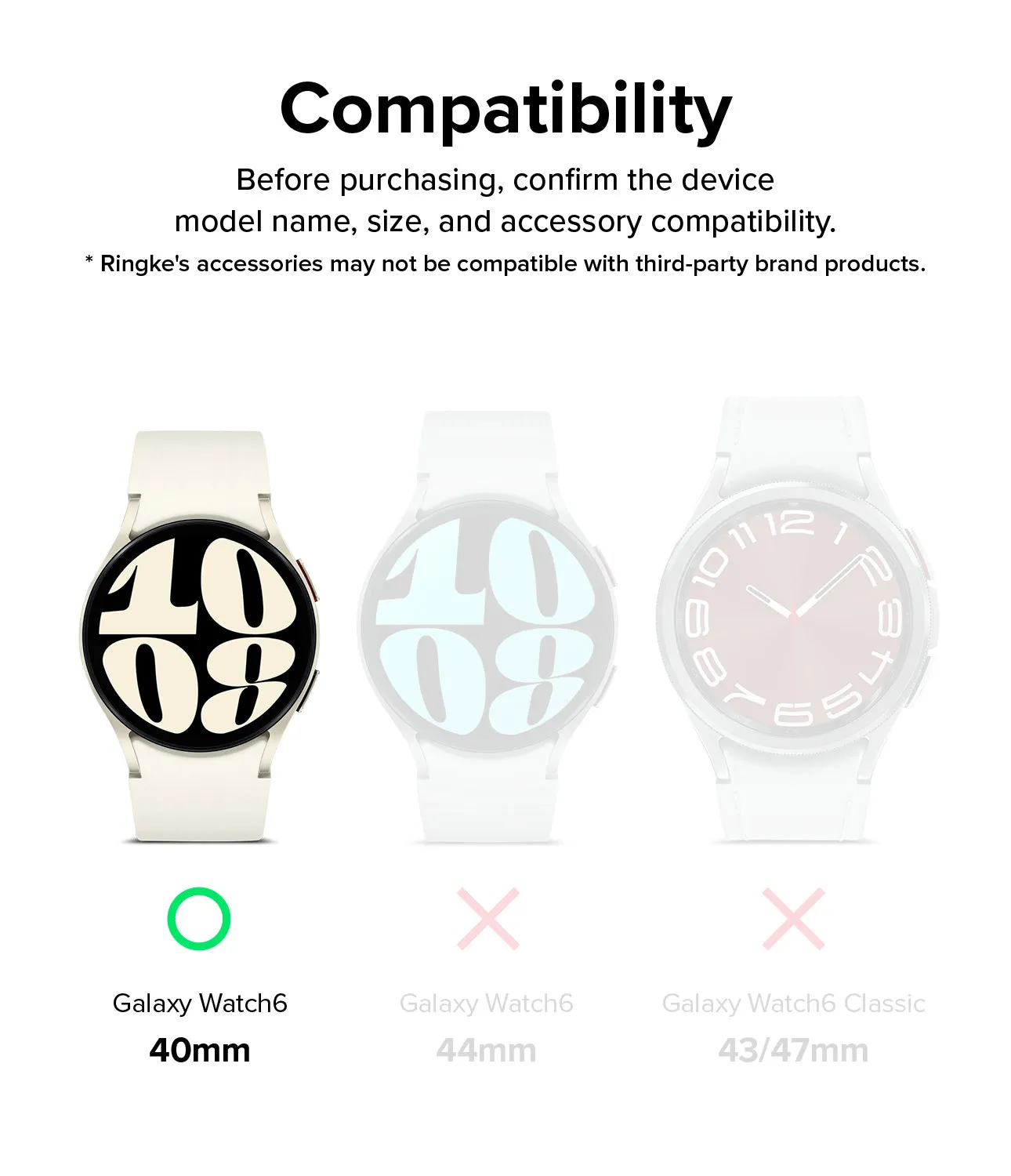 VIP Favorite Galaxy Watch 6 40mm Screen Protector for Bezel Styling | Glass - R3  Almost Gone!