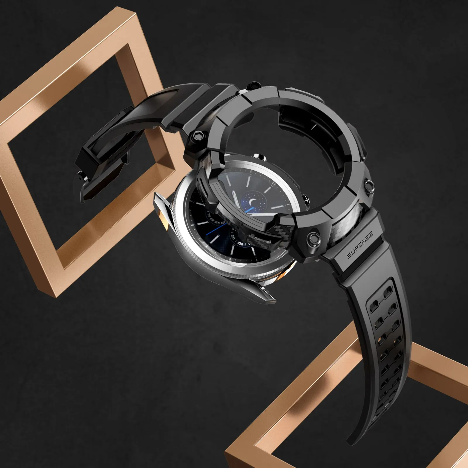 VIP Favorite Galaxy Watch3 45mm Unicorn Beetle Pro Wristband Case-Black  Limited Release!