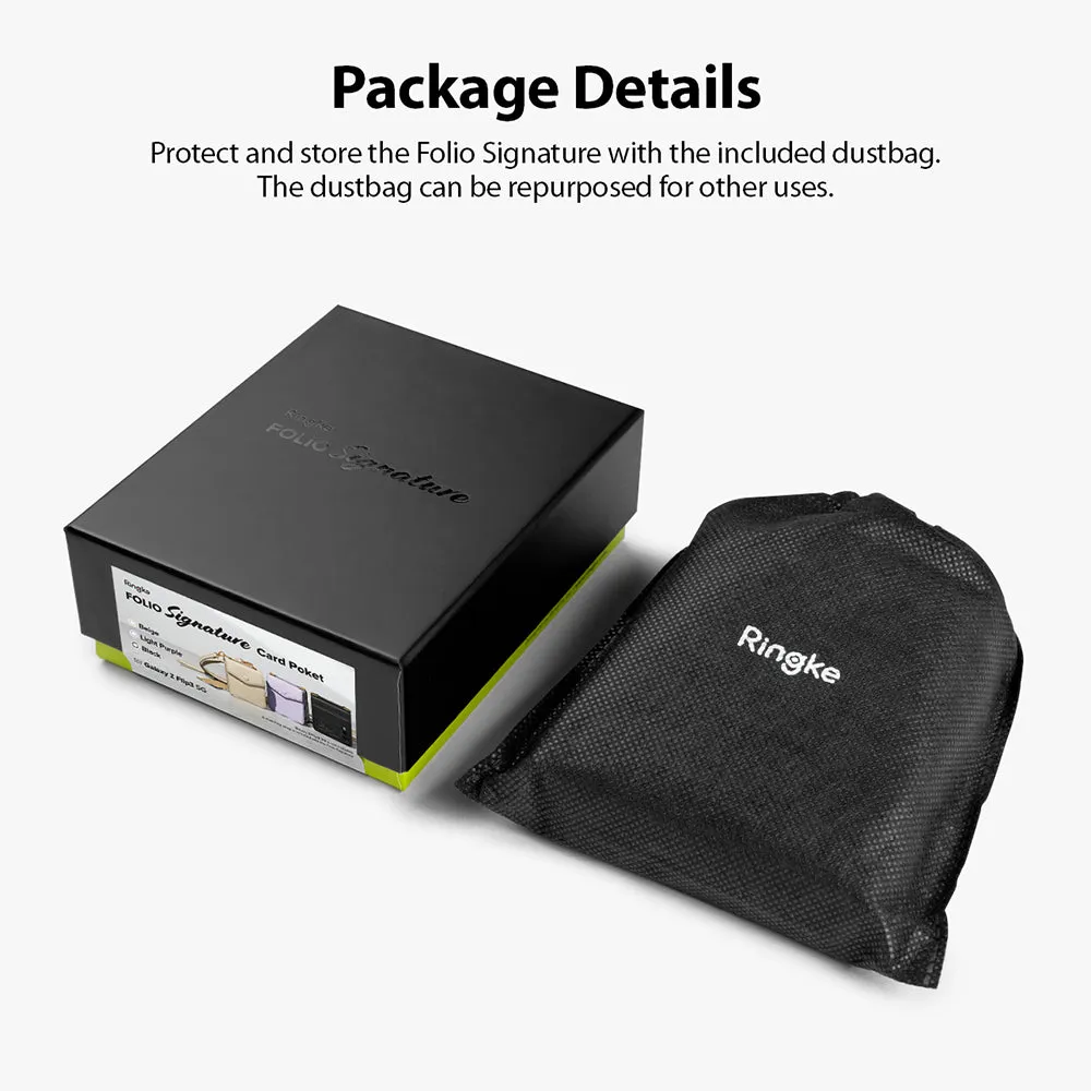 VIP Favorite Galaxy Z Flip 3 Case | Folio Signature Card Pocket Black  Today Only!