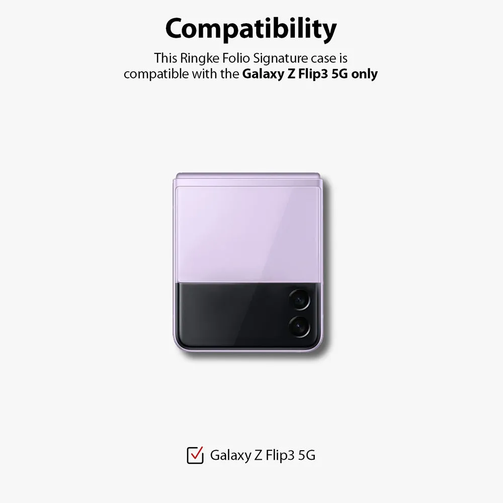 VIP Favorite Galaxy Z Flip 3 Case | Folio Signature Card Pocket Black  Today Only!