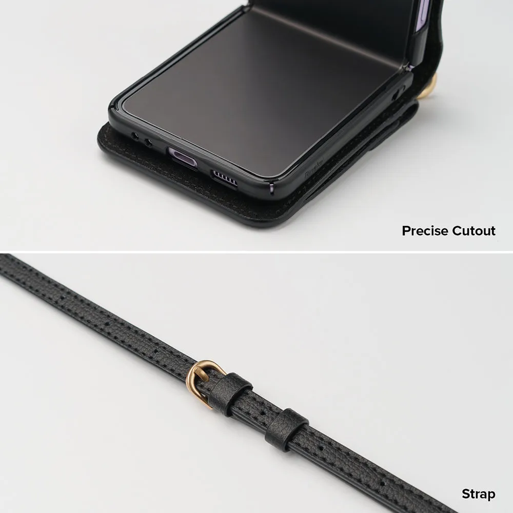 VIP Favorite Galaxy Z Flip 3 Case | Folio Signature Card Pocket Black  Today Only!