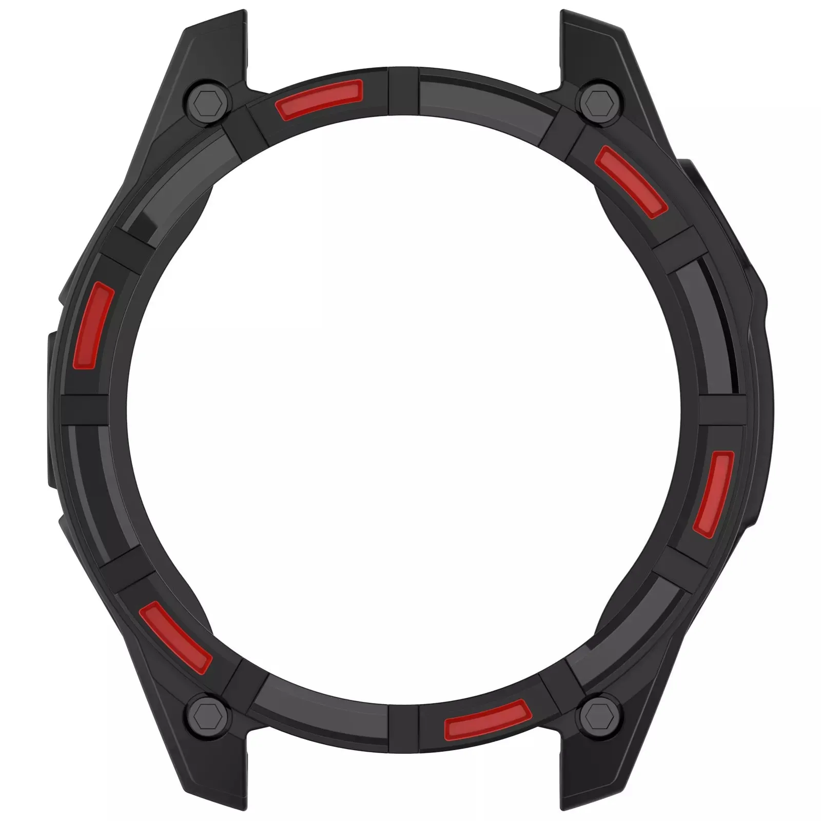 VIP Favorite Garmin Fenix 8 - 47mm SOLAR Rugged TPU Case (Black/Red)  Last Chance!