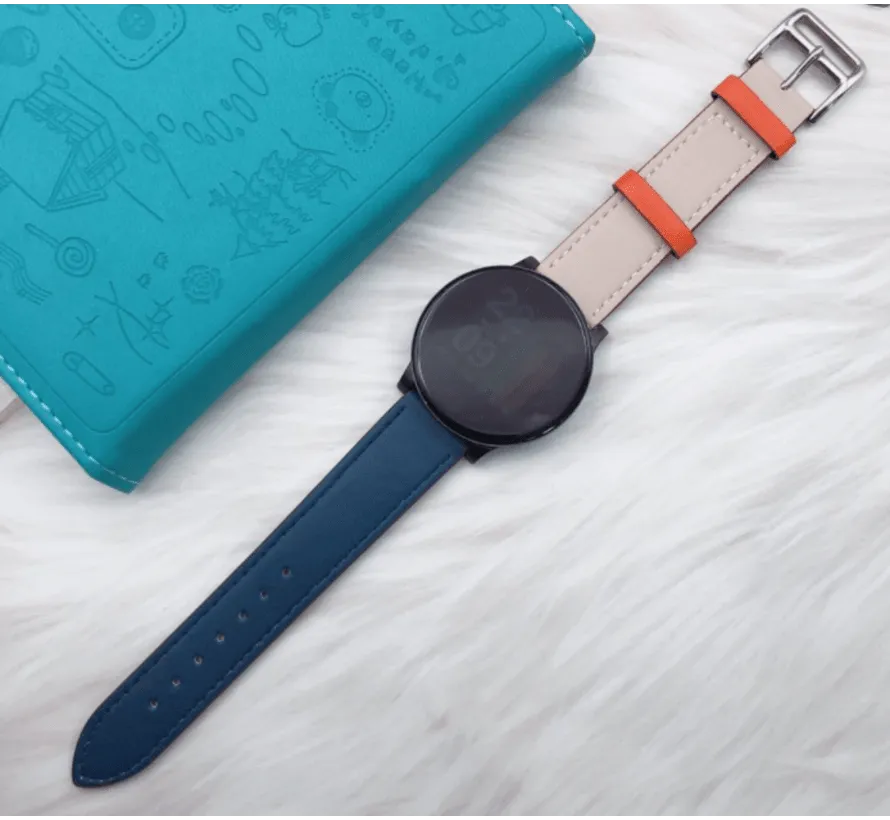 VIP Favorite Huawei Watch 3 (Pro) Leather Strap (White/Dark Blue)  Almost Gone!