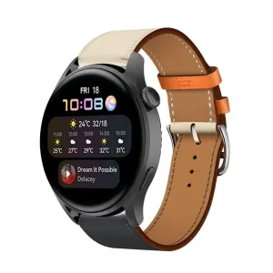VIP Favorite Huawei Watch 3 (Pro) Leather Strap (White/Dark Blue)  Almost Gone!