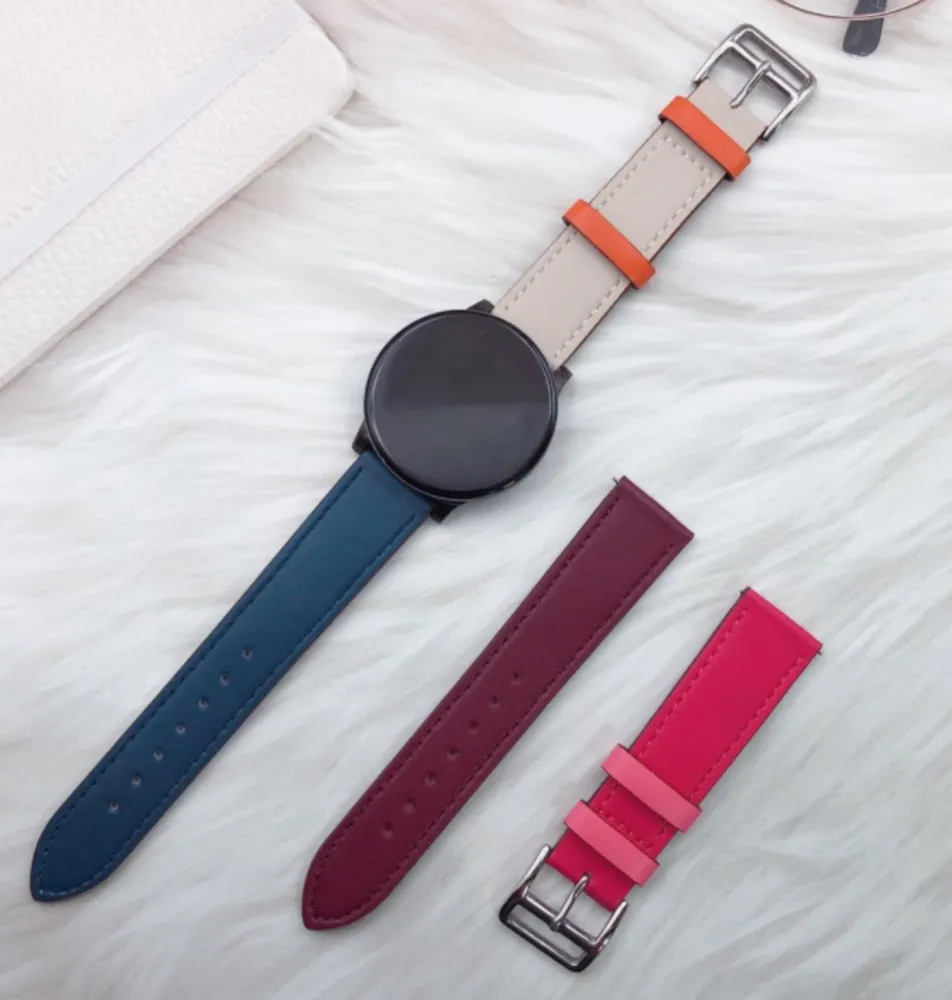 VIP Favorite Huawei Watch 3 (Pro) Leather Strap (White/Dark Blue)  Almost Gone!