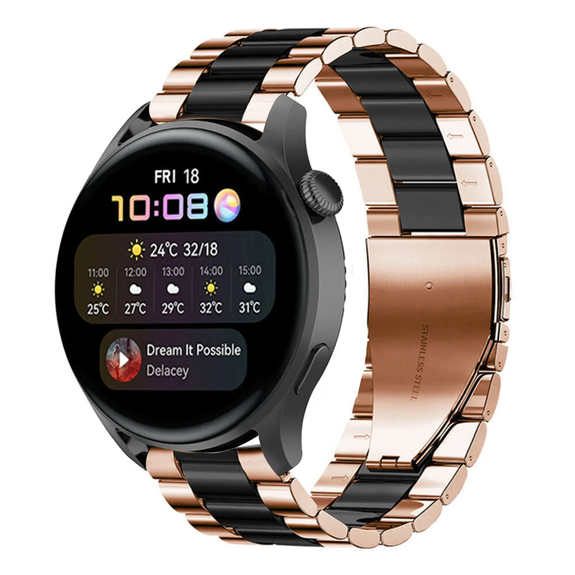 VIP Favorite Huawei Watch 3 (Pro) Steel Strap (Rose Gold/Black)  Limited Release!