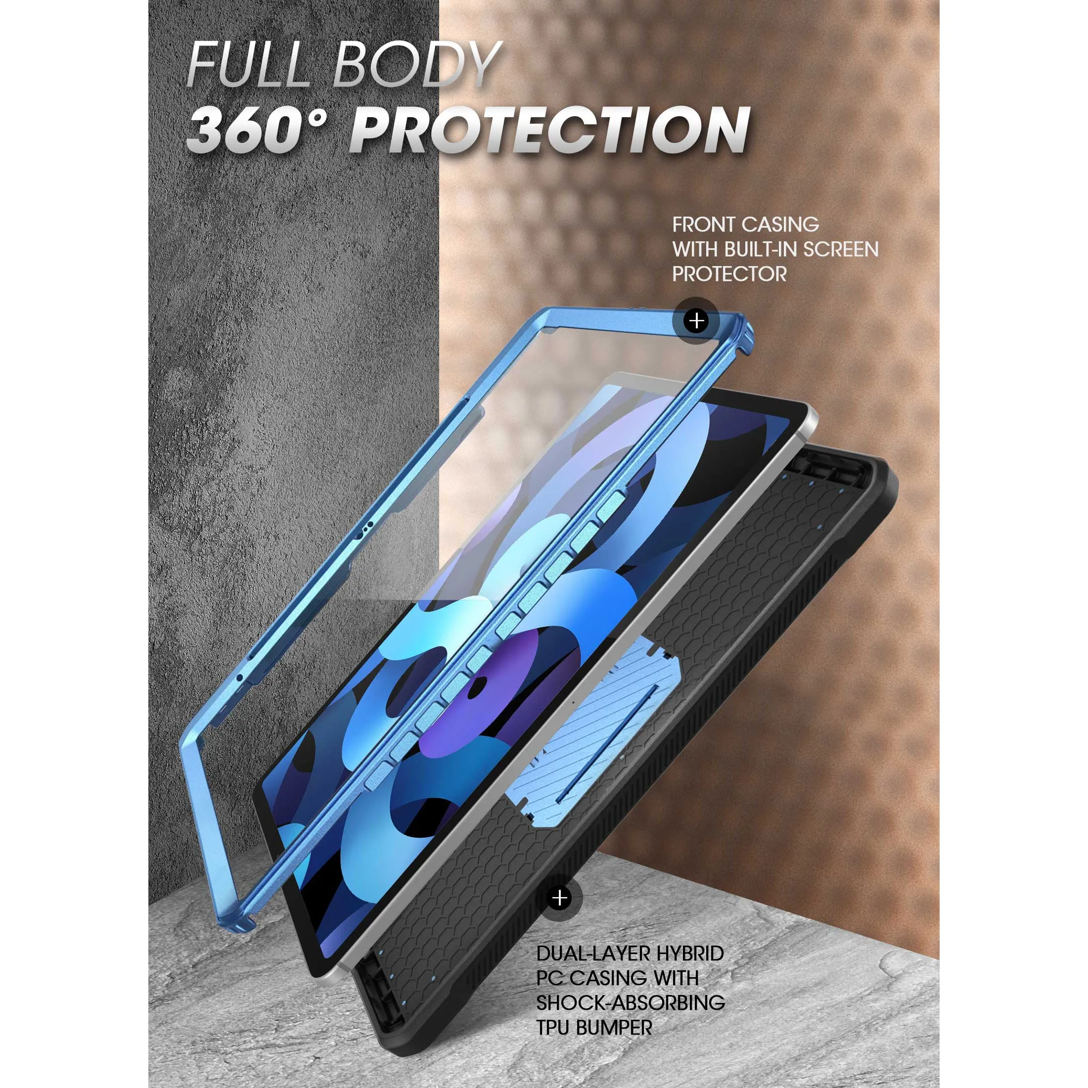 VIP Favorite iPad 10.9" 2022 Unicorn Beetle PRO Rugged Kickstand Case-Metallic Blue  Limited Availability!