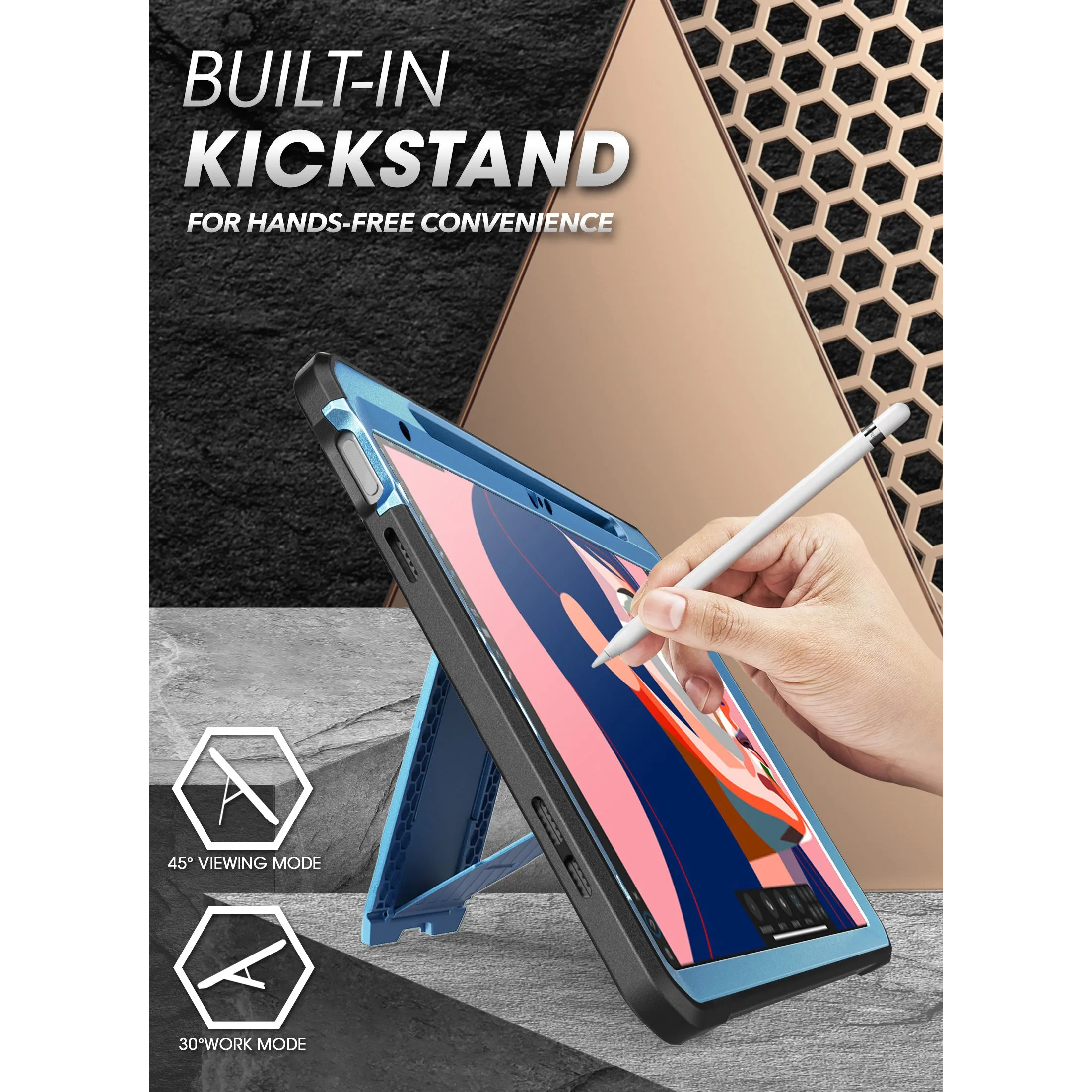 VIP Favorite iPad 10.9" 2022 Unicorn Beetle PRO Rugged Kickstand Case-Metallic Blue  Limited Availability!